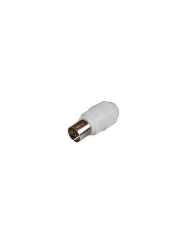 TV PLUG PLASTIC 9.5mm/2.3mm - FEMALE - WHITE