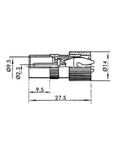 TV PLUG METAL 9.5mm/2.3mm - FEMALE 2