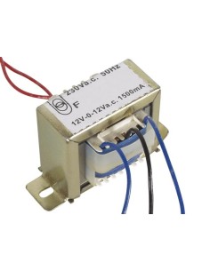 TRANFORMATEUR CHASSIS OUVERT 36 VA 2 x 12 V~ 1500 mA max.