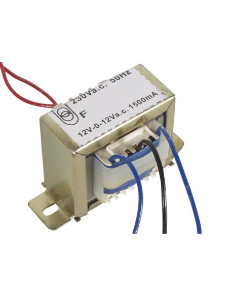 OPEN-FRAME TRANSFORMER 36 VA 2 x 12 V~ 1500 mA max.