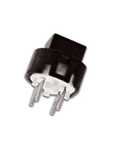 BOUTON-POUSSOIR CARRE 7.5mm NOIR