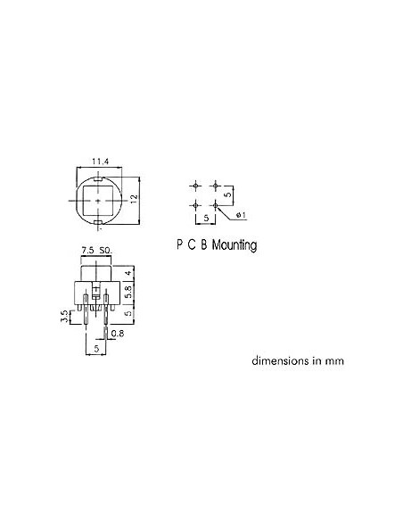 DRUCKTASTER MIT QUADRATISCHEM TASTKNOPF 7.5mm SCHWARZ
