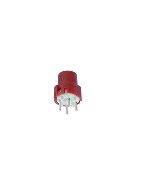 BOUTON-POUSSOIR ROND 9.0mm ROUGE