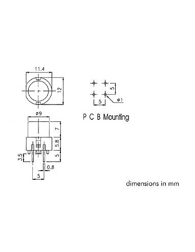 KEY SWITCH ROUND 9.0mm RED