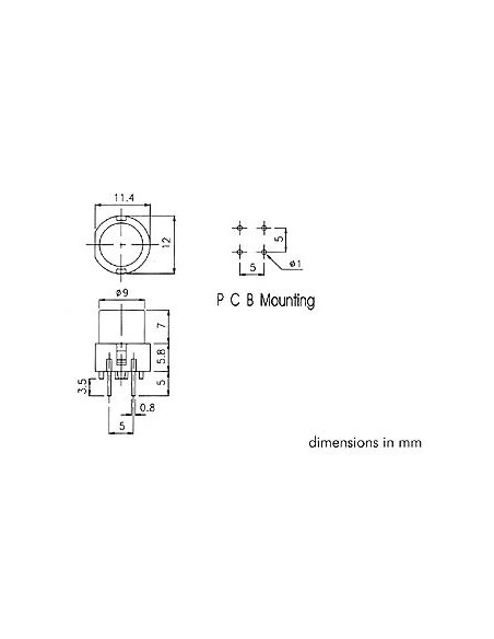 DRUKSCHAKELAAR MET RONDE KNOP 9.0mm ROOD